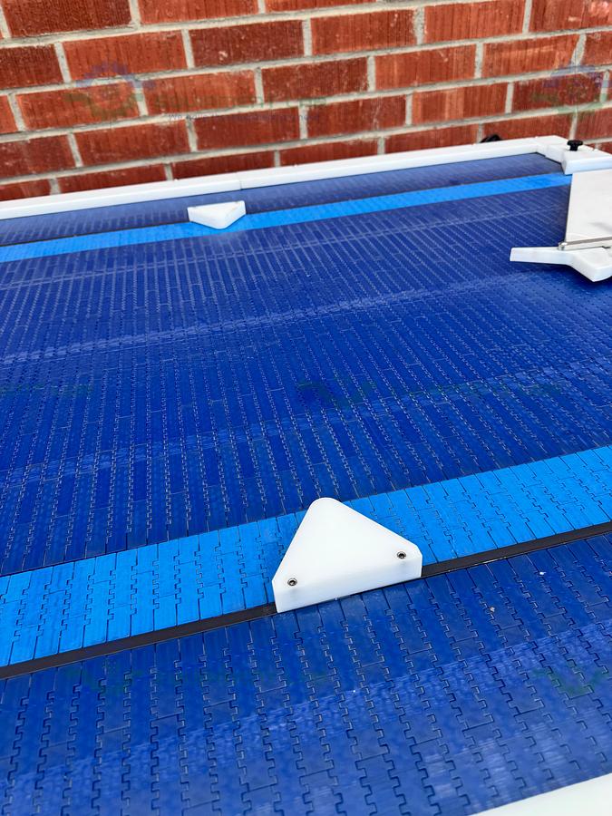  for parts or not working Dabrico Stainless Steel Reflow Surge Accumulation Feed Table Conveyor 46" x 84"