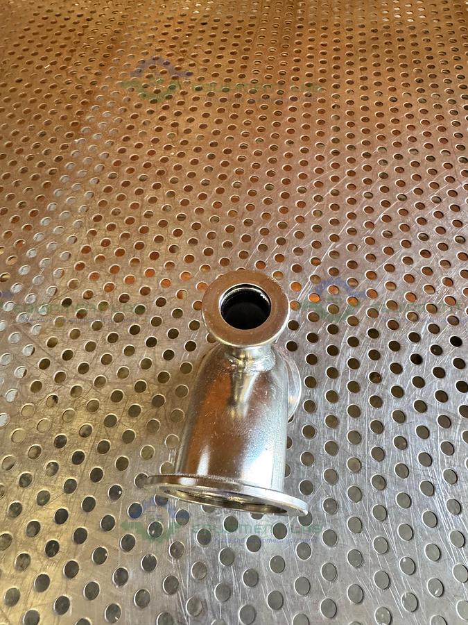 Used Stainless Steel 3 way 90 Degree KF 40 to KF 16/10 Elbow Nipple Vacuum Fitting