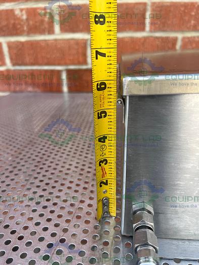 Used Hoffman 13" x 10" x 6" Enclosure w/ Malema Flow M-50-S23-10 Flow Switch, Gauge