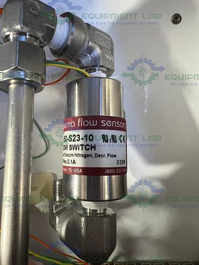 Used Hoffman 13" x 10" x 6" Enclosure w/ Malema Flow M-50-S23-10 Flow Switch, Gauge