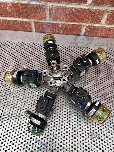 Used 5 ITT Advantage  5 Way Stainless Steel Diaphragm Valves w/ Valve Positioner