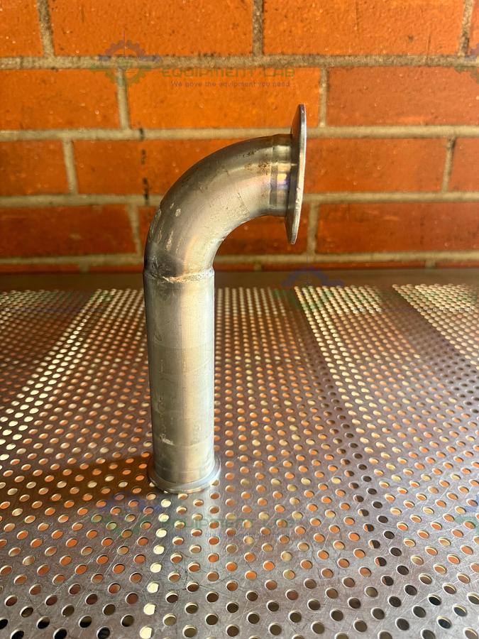 Used Stainless Steel 90 KF 50  to KF40 Elbow Nipple Vacuum Fitting