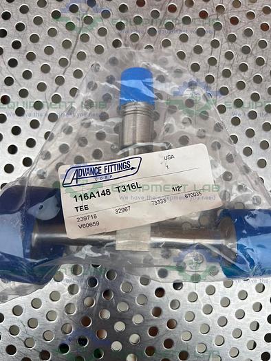 Advance Fittings 116A148 Stainless Steel Tee 1/2" Threaded to Threaded Adapter