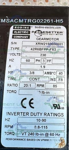 Used Bodine Electric 42R6BFPP-FX3 Gear Motor w/ KBDA-24D Adjustable Frequency Drive