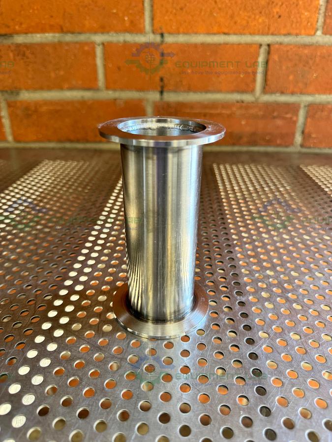 Used Stainless Steel KF 50 Nipple Vacuum Fitting 5.375" Length