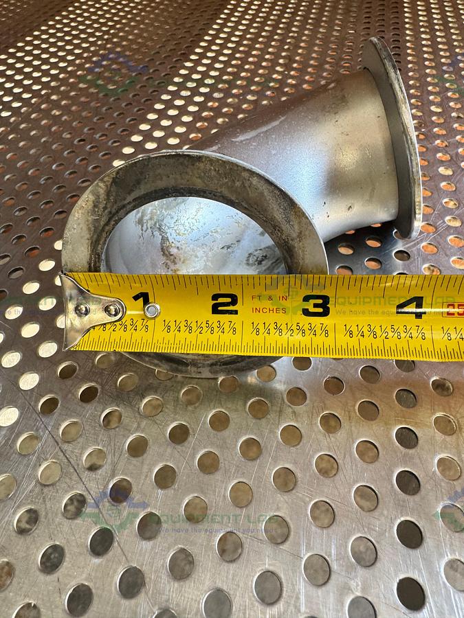 Used Stainless Steel KF 50 Elbow Nipple Vacuum Fitting