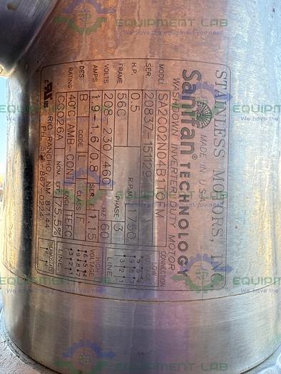 Used DCI  500 Liter Stainless Steel Jacketed Reactor 45 PSI w/ 0.5 HP Mixer