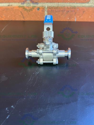 Used Hinline Stainless Steel Ball Valve w/ 3/4" Sanitary Fitting