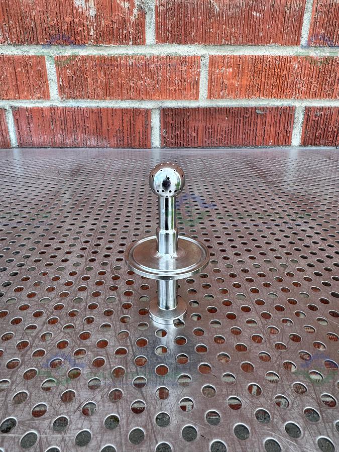 Used Lot of 2 - Stainless Steel Spray Ball w/ 2" to 1/2" Sanitary Fitting