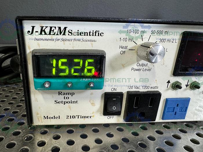 Used J-Kem Scientific  210 Timer Temperature Controller 120 VAC, 1200 Watts