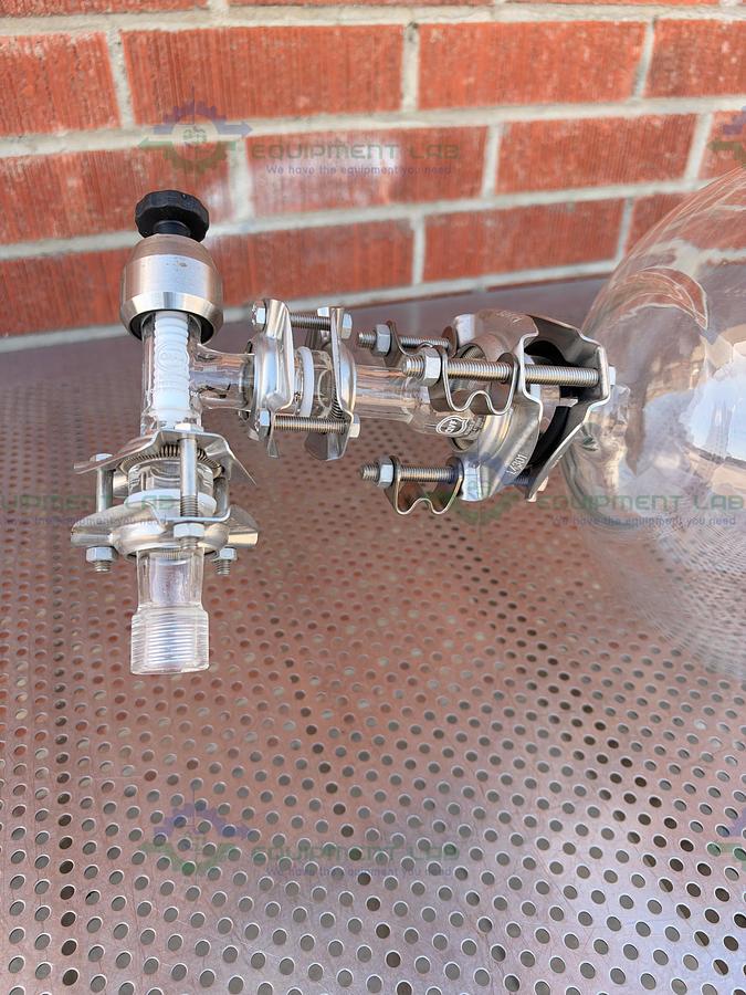 Used Adam & Chittenden Scientific Glass Collection Flask w/ QVF Connections