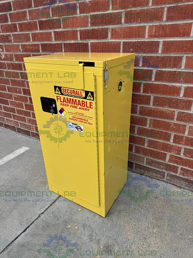 Used Securall 16 Gallon Flammable Liquid Storage Cabinet w/ Soft Close Door, Key