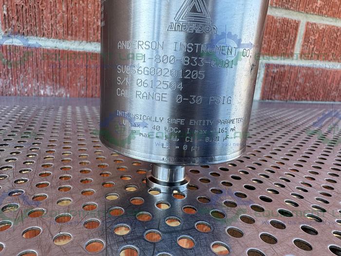 Used Anderson Instrument SV066G00201205 Pressure Transmitter 0-30 PSIG