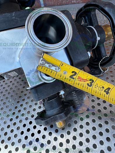 Used 4 ITT Pure Flo Stainless Steel Diaphragm Valve w/ 1/2" - 1 1/2 Sanitary Fittings