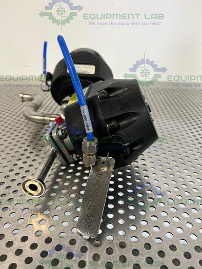 Used 2 ITT Pure-Flo A208 Diaphragm Valves 90PSI w/ 3/4" and 1/2" Sanitary Fittings