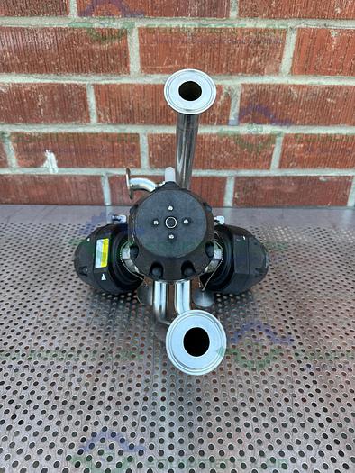 Used 3 ITT Pure Flo Advantage 4 - Way Diaphragm Valve w/ 1" Sanitary Fitting