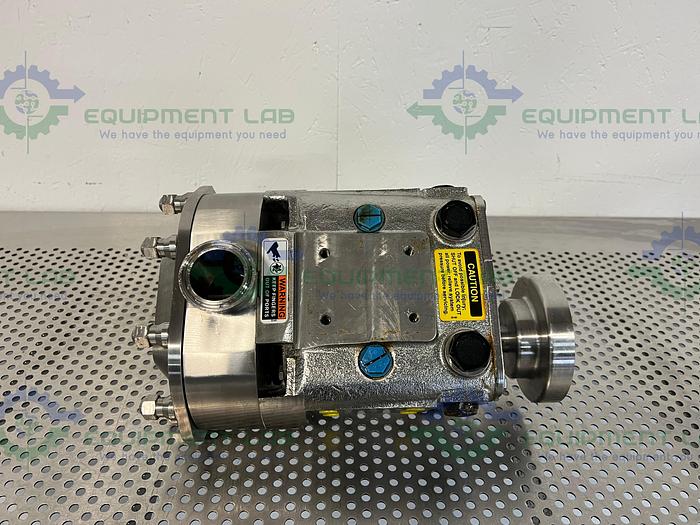 Used Waukesha Cherry Burrell  0187UL Rotary Lobe Pump w/ Stainless 1.5 HP Motor