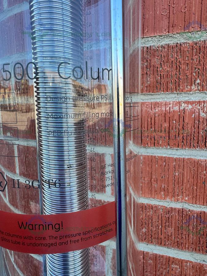 Used Cytiva / GE / Pharmacia BPG 100 / 500 Chromatography Column 4L