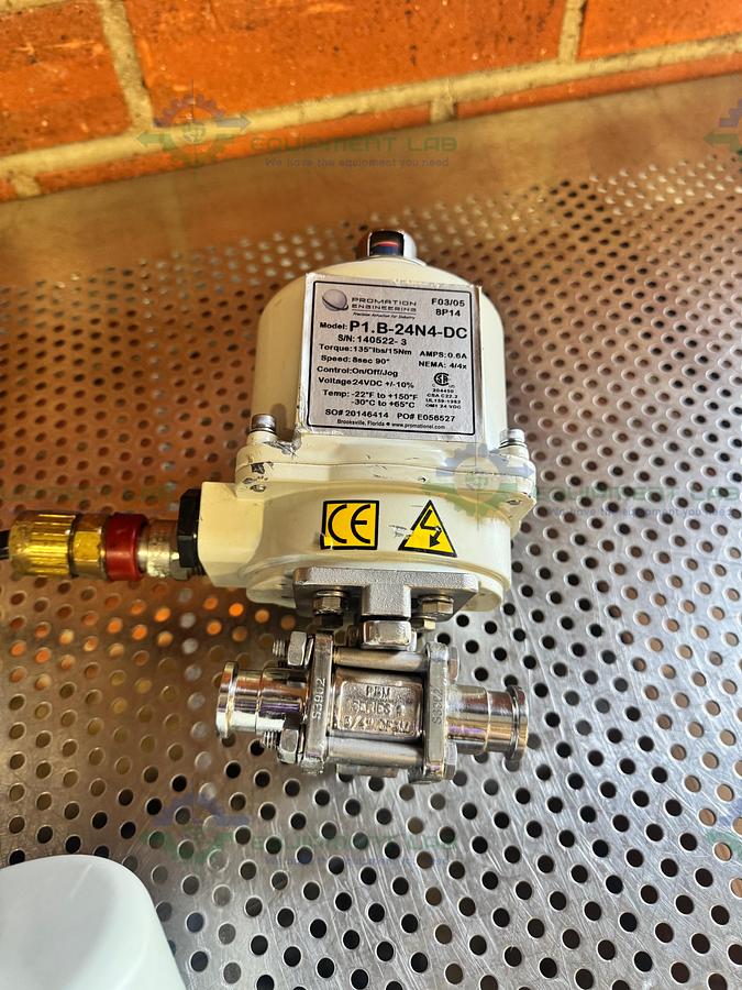 Used Promation P1.B-24N4-DC Precision Actuation Valve w/ 3- Way 3.4" Valve