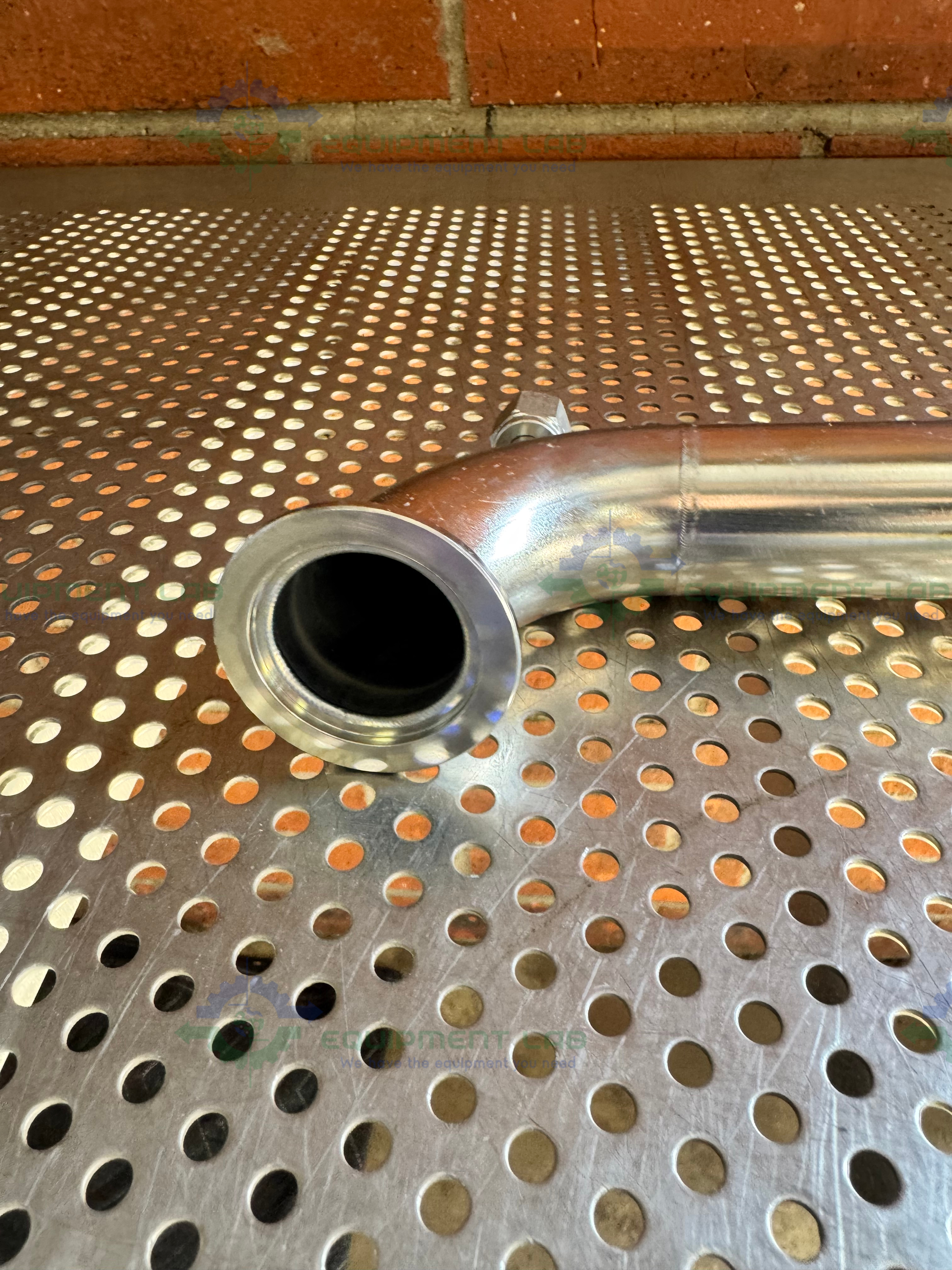 Used Stainless Steel 3 Way Process Vacuum Pipe w/ KF 40 to 1/2" NPT Fitting