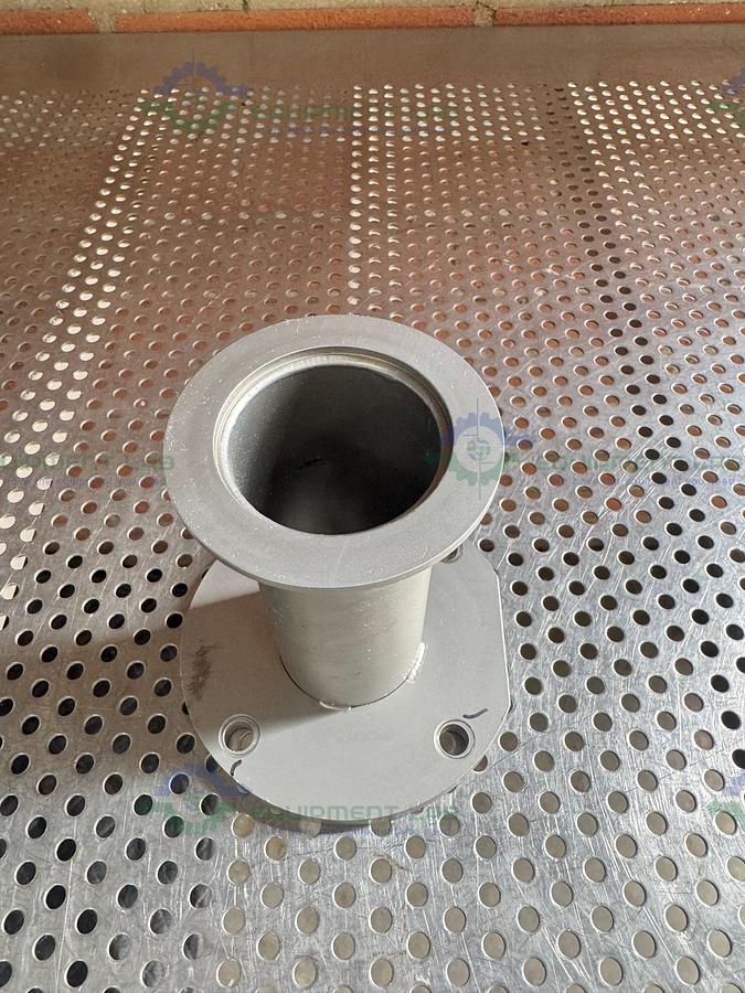 Used Stainless Steel Nipple Vacuum Fitting w/ KF 50 to Flange Fitting