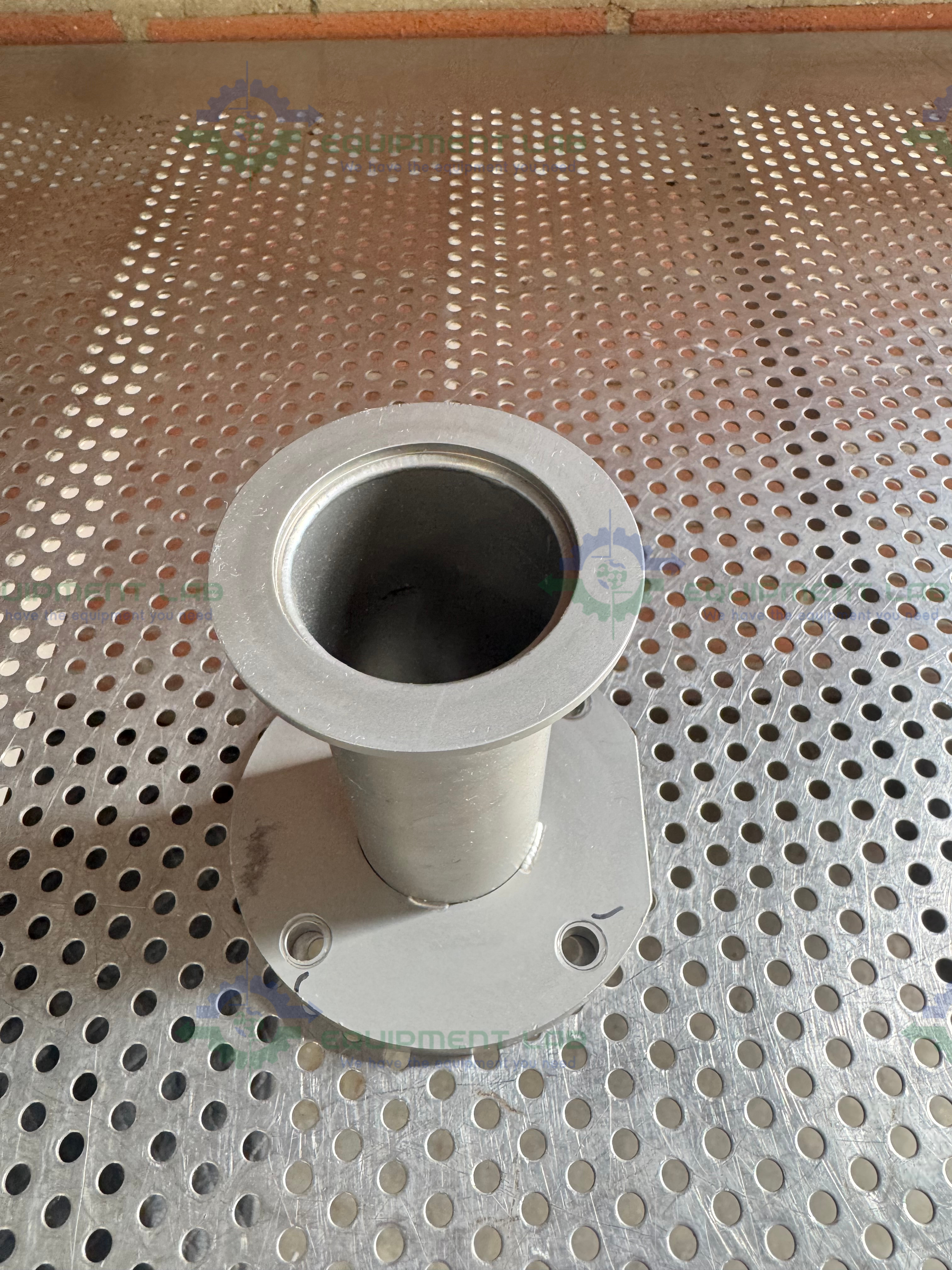 Used Stainless Steel Nipple Vacuum Fitting w/ KF 50 to Flange Fitting