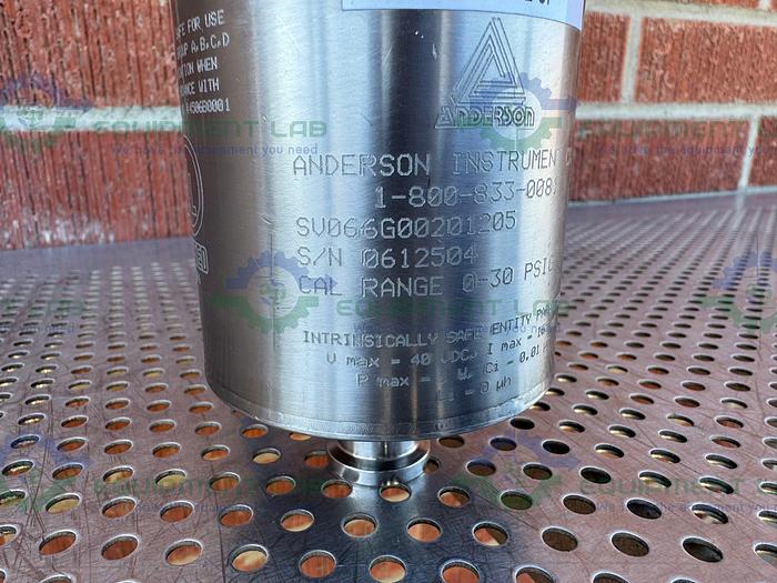 Used Anderson Instrument SV066G00201205 Pressure Transmitter 0-30 PSIG