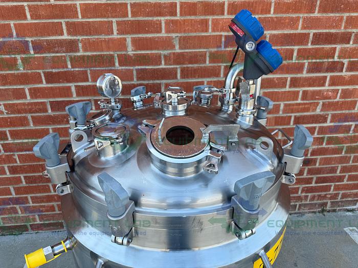Used DCI 250 Liter Stainless Steel Jacketed Reactor 45 PSI w/ Bottom 0.5 HP Mixer