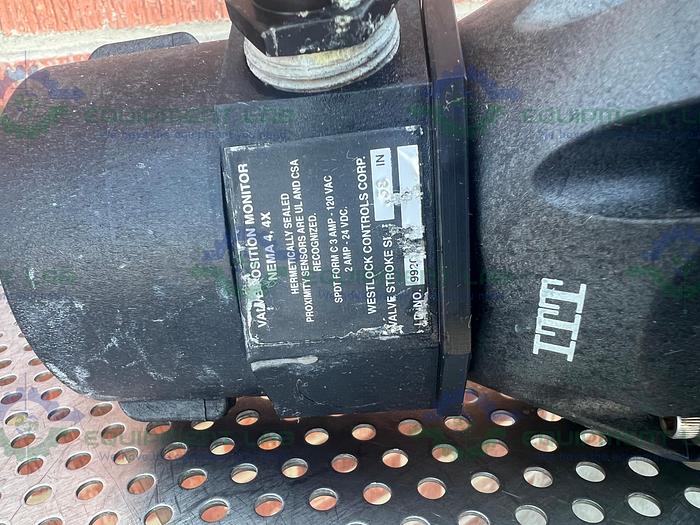 Used Lot of 2 - ITT Pure Flo 9920 Diaphragm Valve 90 PSI w/ 3- Way 3/4" Sanitary Fittings