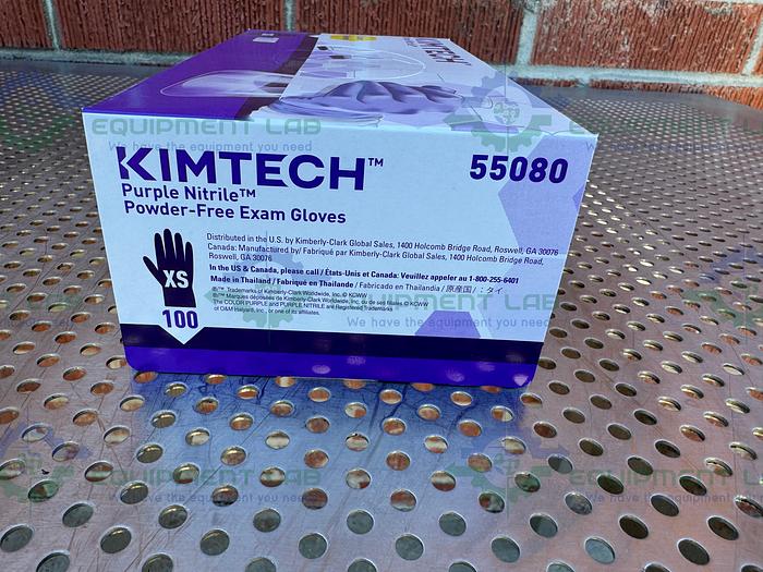 Box of 10 - Kimberly Clark  55080 Nitrile Exam Gloves, Purple, X-Small, 100/Bx