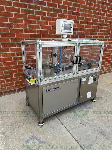 Used Rotec  Pistonmachine For Vial Caps / Stoppers w/ Vibratory Feeder Bowl