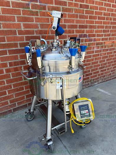 Used Pure Flo Precision 150 L Stainless Steel Jacketed Reactor 45 PSI w/ 0.5 HP Mixer