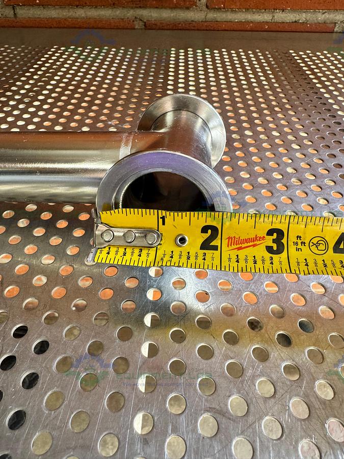 Used Stainless Steel 3 Way Process Vacuum Pipe w/ KF 40 to 1/2" NPT Fitting