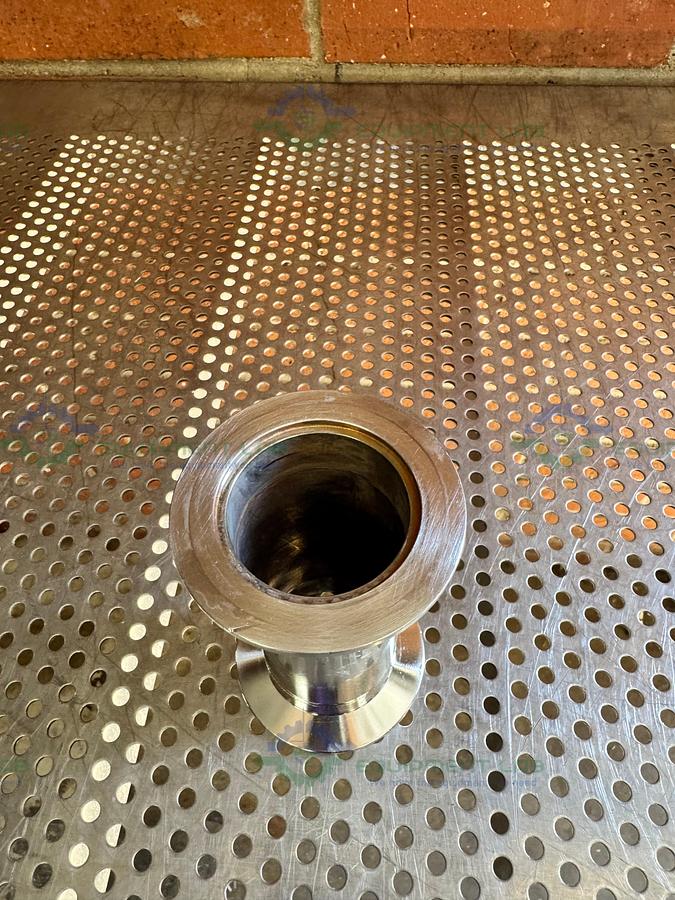 Used Stainless Steel KF 50 Nipple Vacuum Fitting 4.75" Length