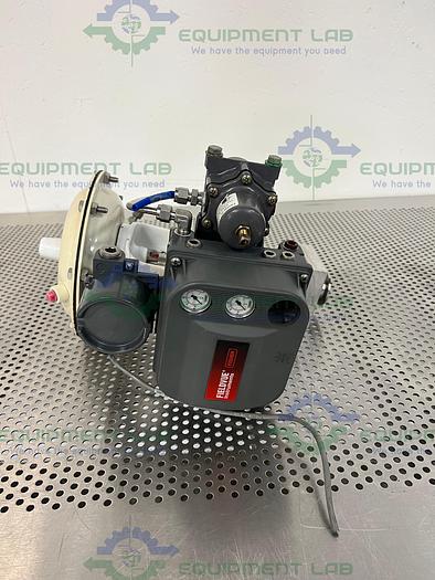 Used Fisher Controls 32 Pneumatic Sanitary Control Valve w/ Fisher Valve Positioner