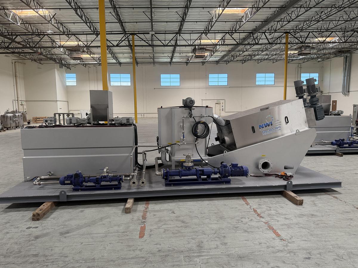 NWI JX302 Volute Press Sludge Dewatering System w/  Polymer  Dosing Unit MFG 26