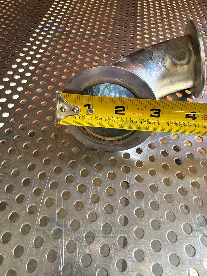 Used Stainless Steel KF 50 Elbow Nipple Vacuum Fitting