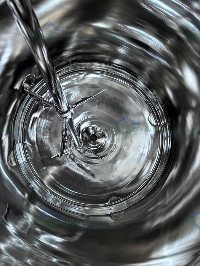 Used Feldmeier 400 Liter Stainless Steel Jacketed Reactor 100 PSI/FV w/ 3 HP Motor