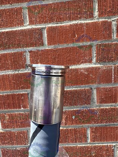 Used Alfa Laval PCS25 ELAFLEX Universal Hose Polypal Clean 60" w/ 1" Sanitary Fitting