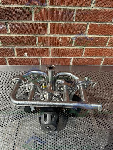 Used 5 ITT Pure Flo Advantage Stainless Steel Diaphragm Valve w/ 1" Sanitary Fitting