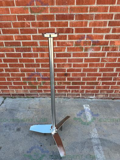 Used Schott AG  316 Stainless Steel Impeller 58" Height  x 6" Flange Fitting