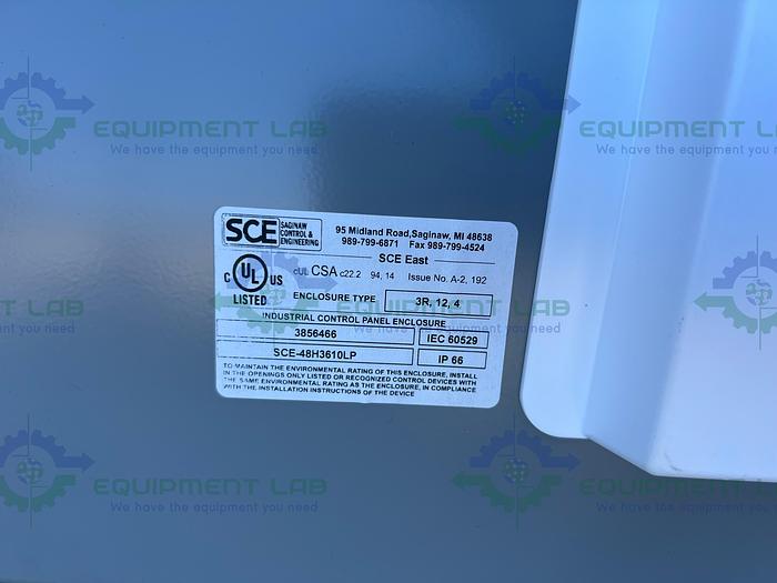 Used SCE  385666 Industrial Control Panel Enclosure 35.5" x 11.5" x 48"