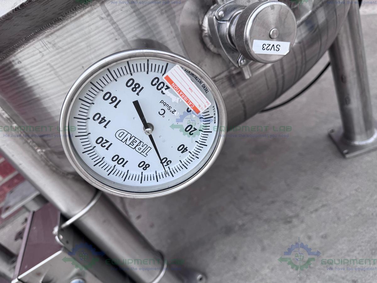 Used Feldmeier 1000 Liter SS Jacketed Reactor 50 FV PSI w/ VFD, 0.5 HP Bottom Mixer