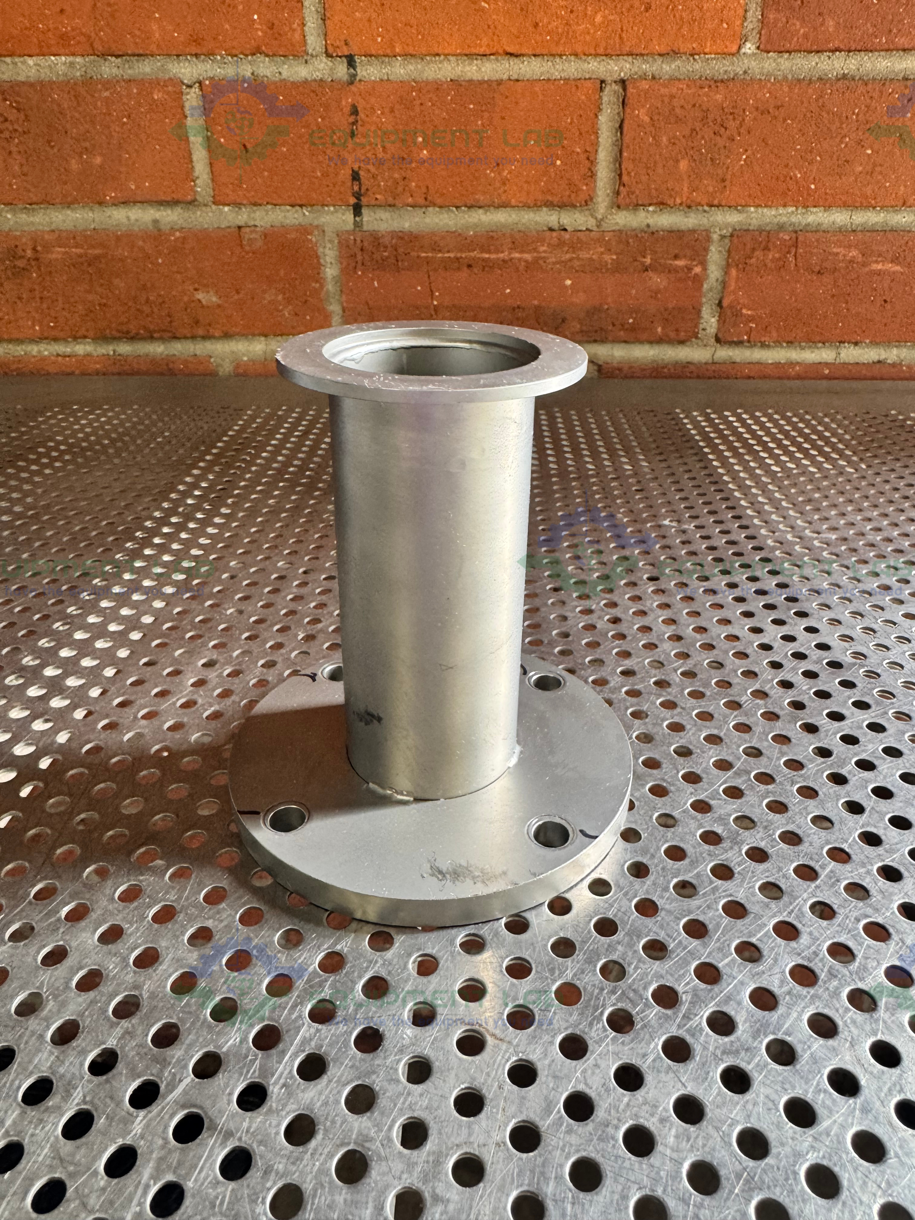 Used Stainless Steel Nipple Vacuum Fitting w/ KF 50 to Flange Fitting