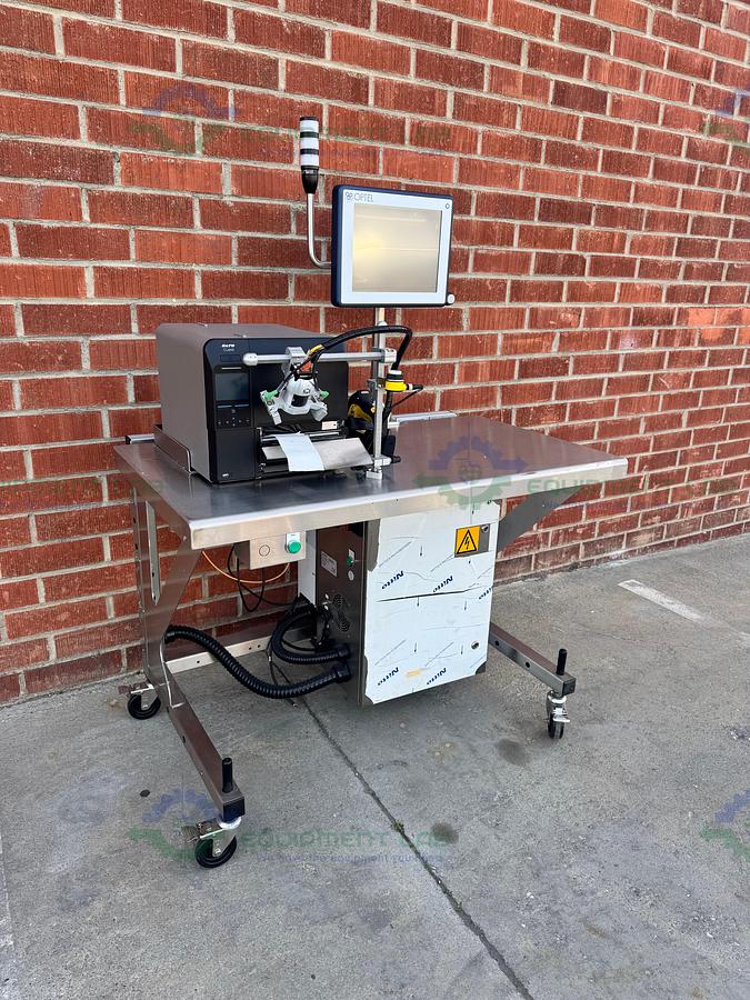 Used Optel Portable Manual Packing Station w/ Sato CL6NX Thermal Printer, Scanner