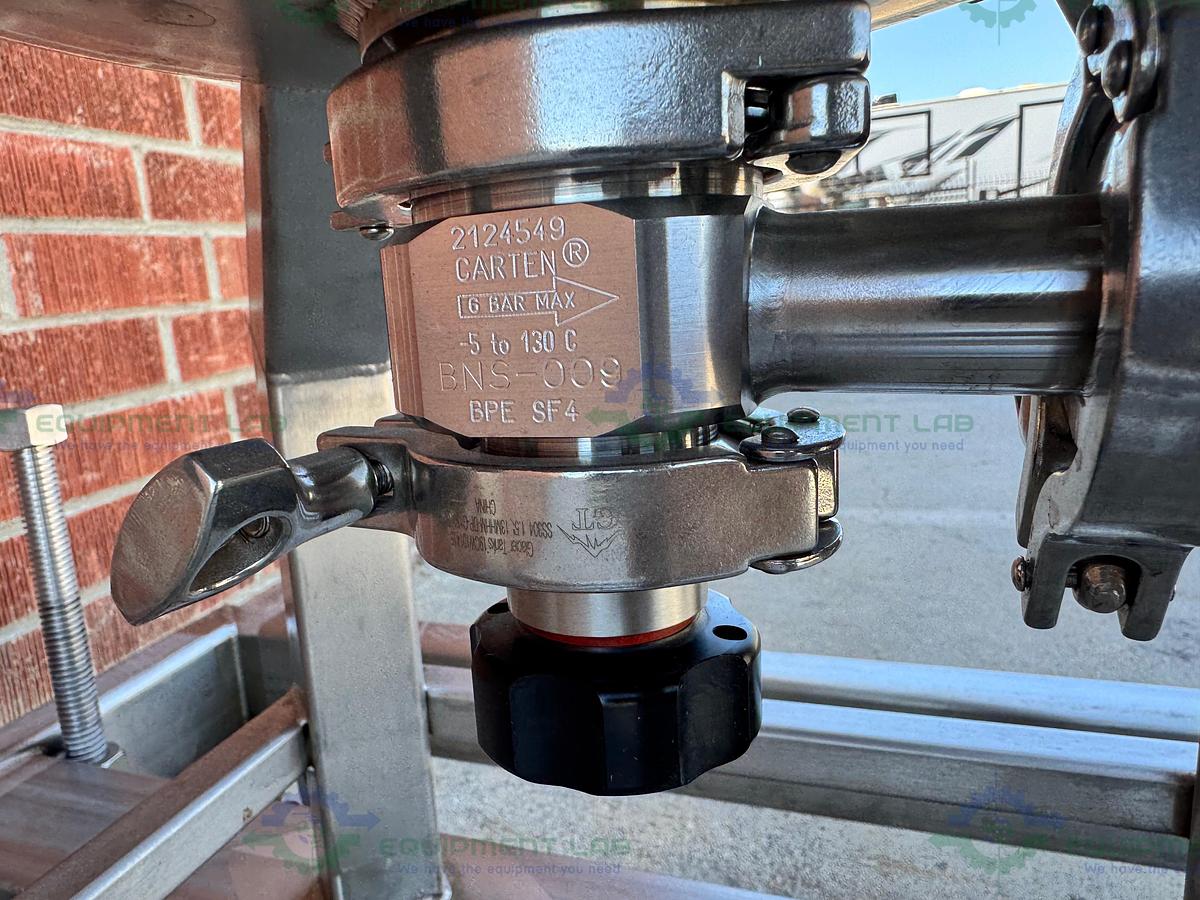 Used Unknown Brand 100 Liter Mixing Tank w/ Lenze 3 Phase Motor, Impeller