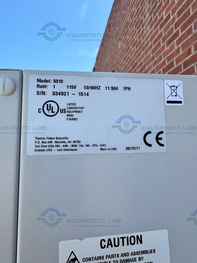 Used Thermo Forma 3310 Steri-Cult Double Stack CO2 Incubator, 11 cu. ft, 50C
