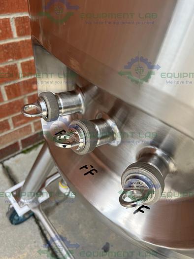 Used Precision 250 Liter Stainless Steel Jacketed Reactor 100 PSI w/ Top Mixer 1/2 HP