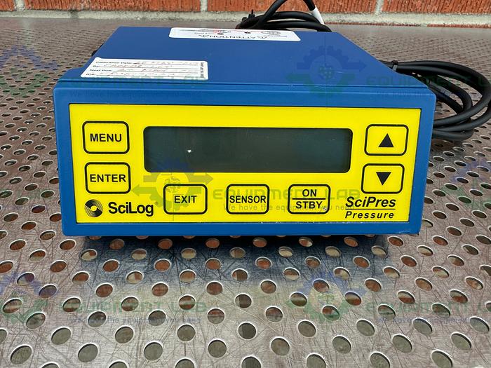 Used SciLog  SciPres Pressure Monitor 0 to 60 psi w/ Scilog Flow Cell Sensors