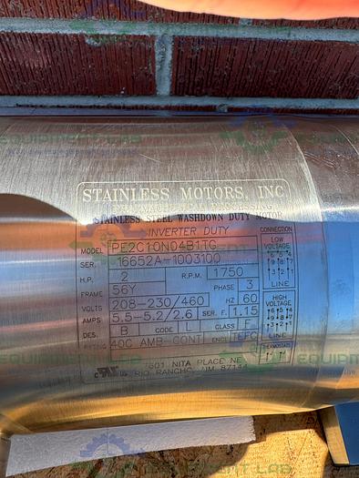 Stainless Motors  PE2C10N04B1TG Stainless Steel 2 HP Washdown Duty Motor